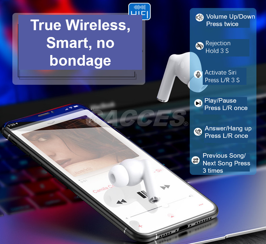 Мини TWS наушники Unique с кастомным эквалайзером, Bluetooth 5.3