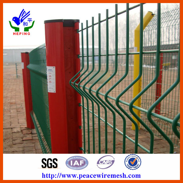 Peach Type Column Fence PVC Coated Welded Fence (HP-C5)