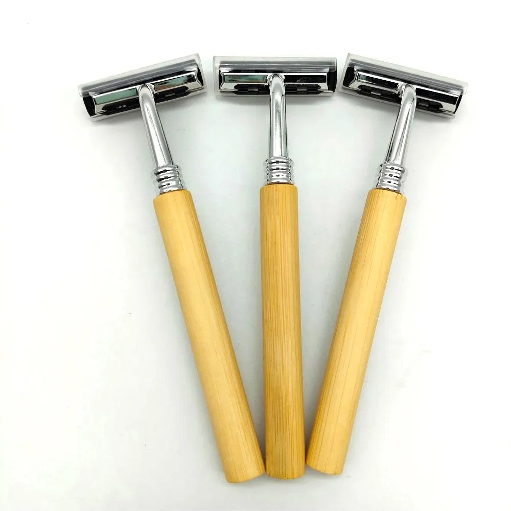 Custom Hotel Use Eco Friendly Material Bamboo Handle Razor