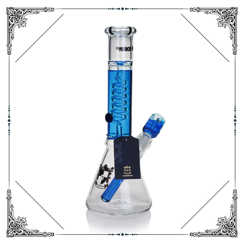 Mini Hookah Phoenix Star 12 Inches Freezable Glycerin Coil Beaker Glass Water Pipe for Smoking