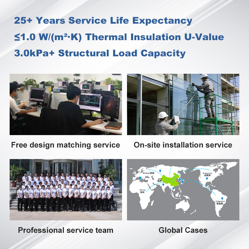 Foshan Commercial Curtain Wall Energy Efficient Exterior Prefabricated Structure Hotel Glass Curtain Wall Manufacturer
