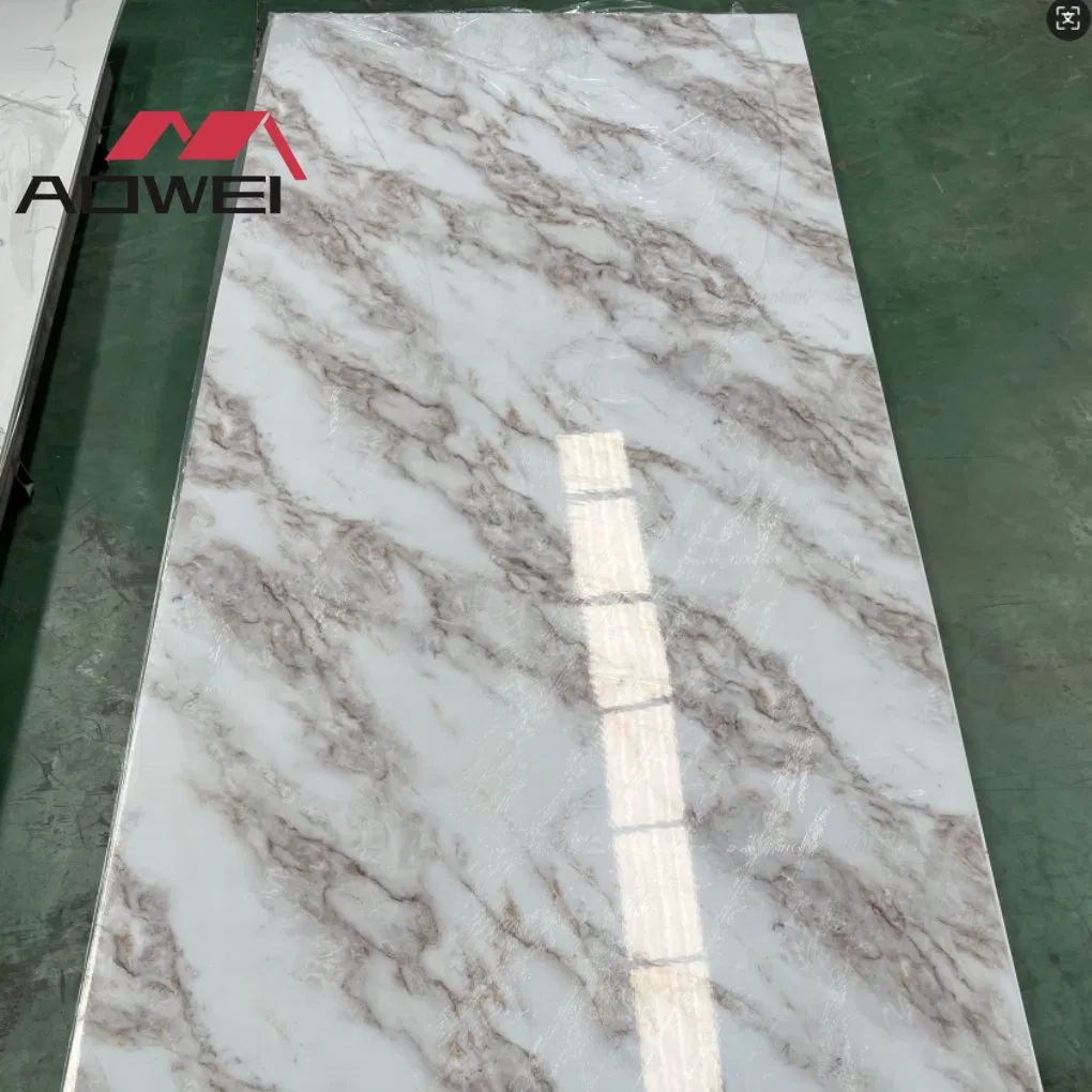 Elegant 3D Stone Vein PVC Marble Panel for Easy Installation
