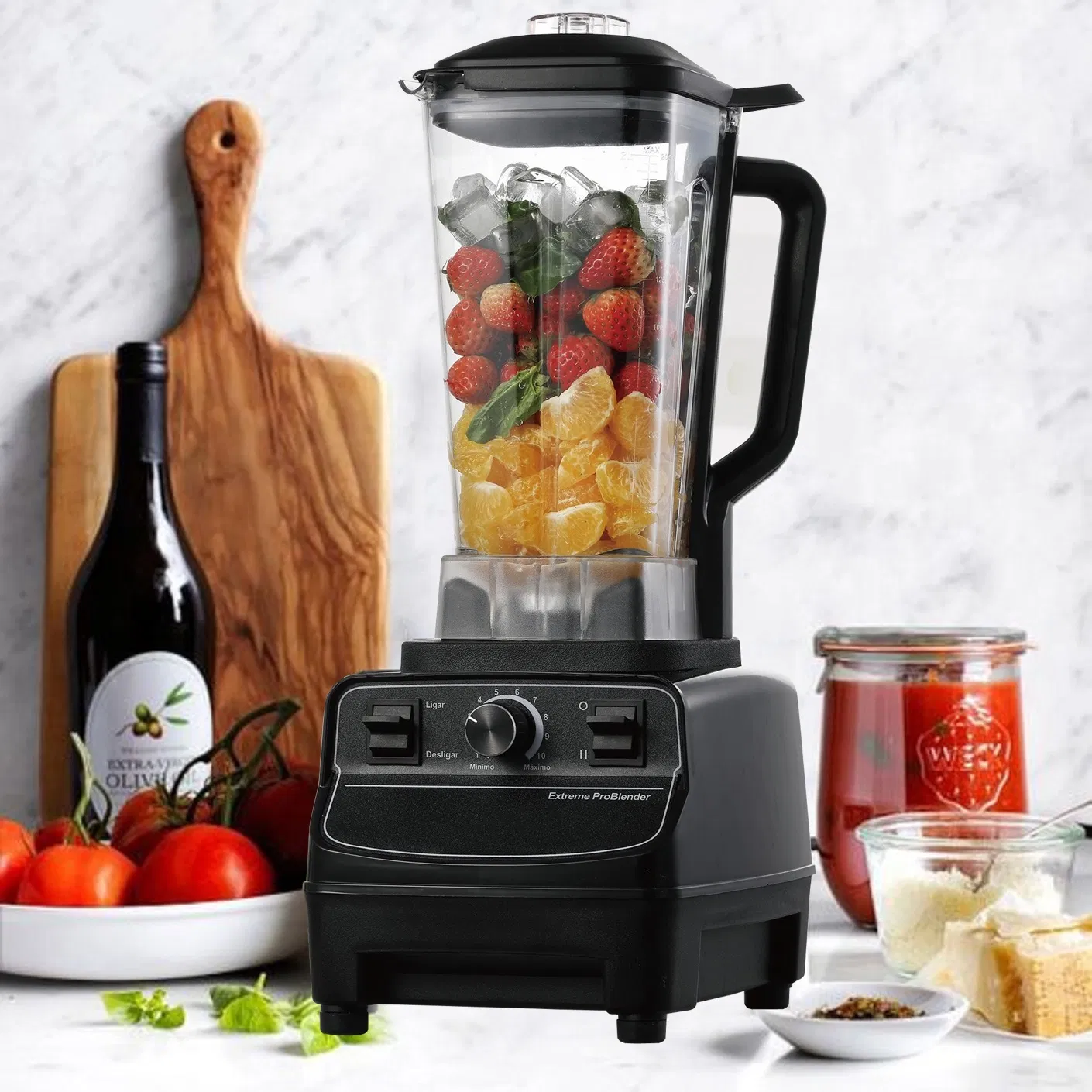 2L Food Blender Grain Coffee Beans Meat Grinder Nut Soymilk Ice Crush Mixer Fruit Juicer