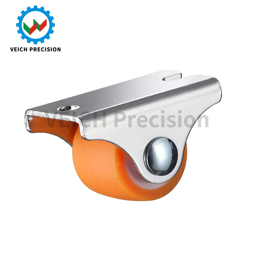 Mini Caster Wheels 0.8 Inch Low Profile Small Rubber Casters for Furniture Rolling Cabinet Sliding Door Trundle Bed Drawers