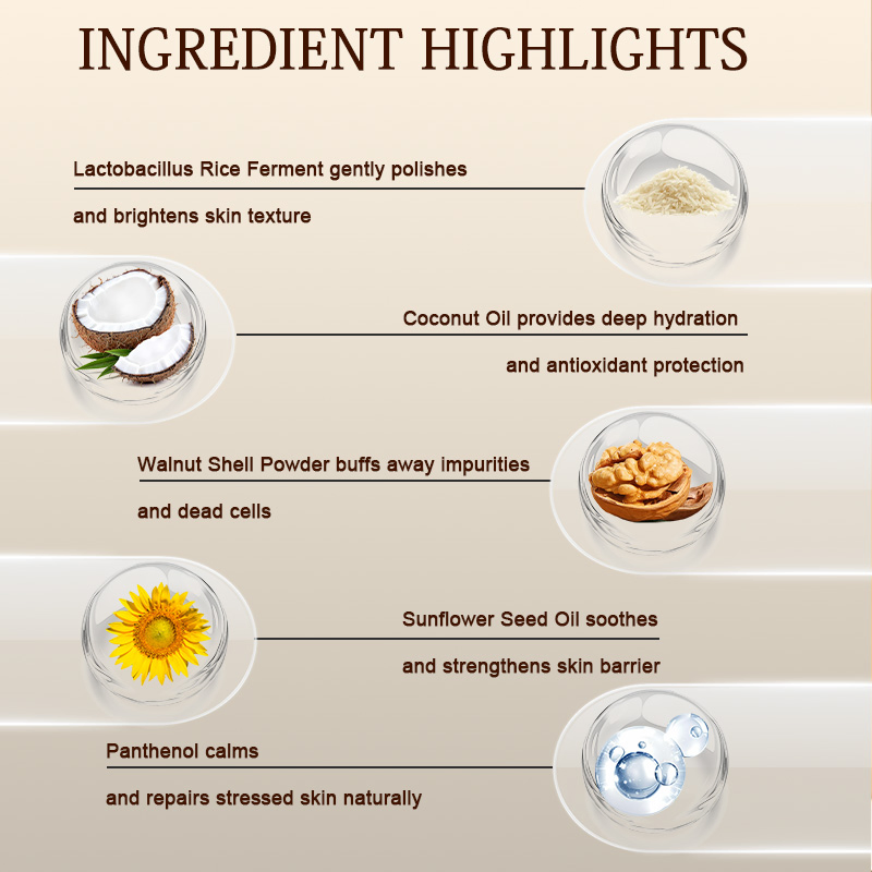 Private Label Natural Organic Vegan Nourishing Hydration Moisturizing 100% Virgin Coconut Oil Cream Rice Coconut Oil Body Scrub