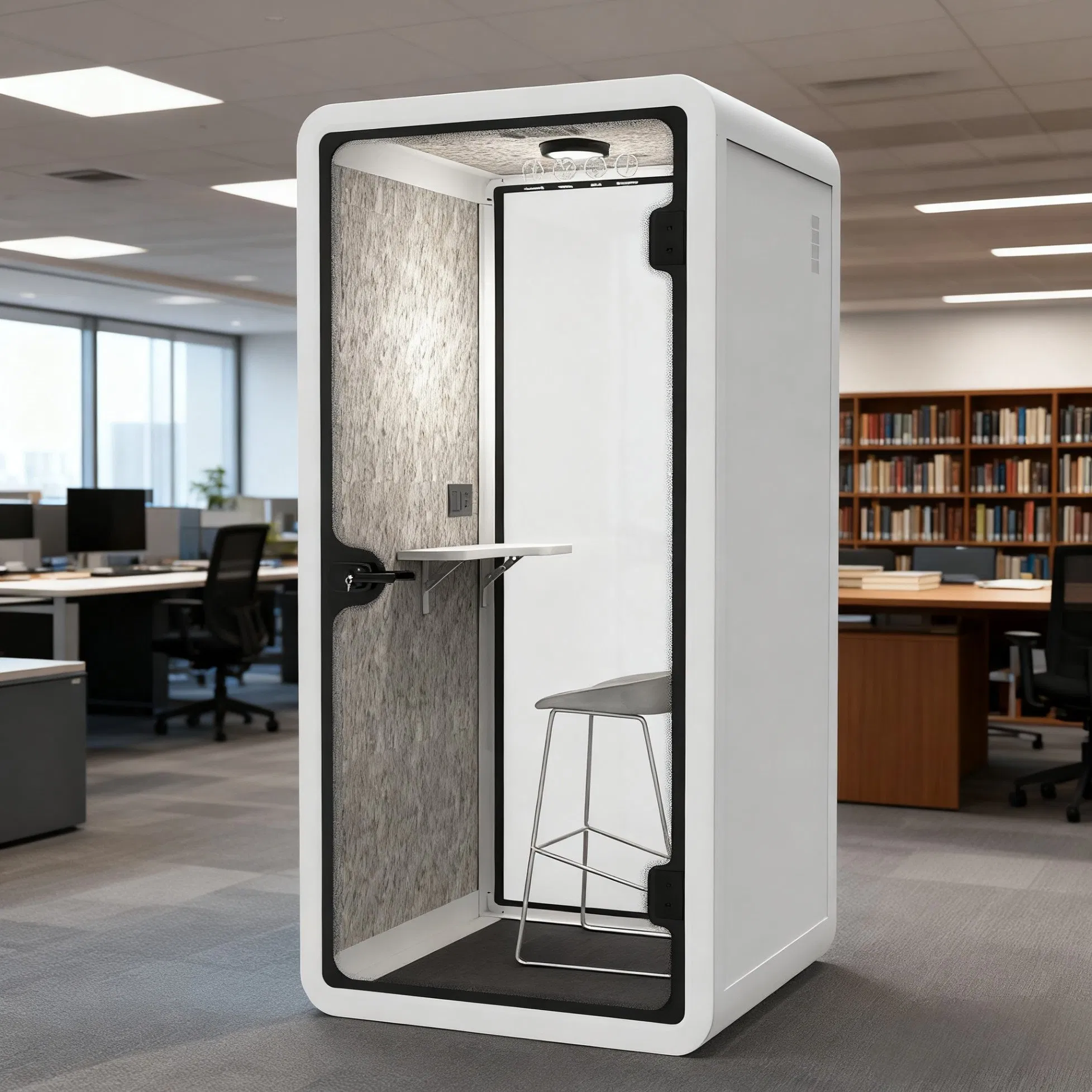 Soundproof Office Telephone Booth Adjustable Acoustic Silent Pod for Meetings