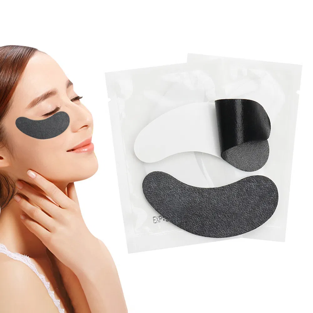 Eyelash Extension UV Glue Eye Pad UV LED Lamp Disposable Lint-Free Gel Anti UV Under Eyepads Black Eye Patches