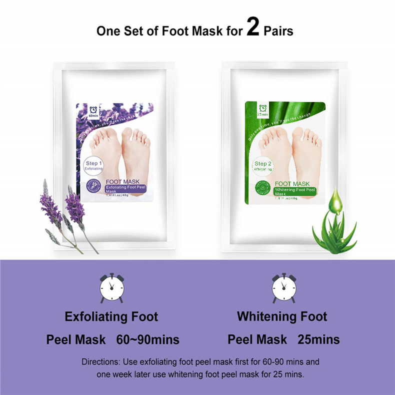Beauty Cosmetics Skin Care Moisturizing Exfoliating Peeling Socks Lavender Foot Mask