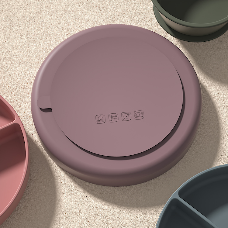 Kids Toddlers Eating Set Suction Silicone Baby Feeding Set Dinner Tableware Baby Bowl Plates with Spoon and Fork