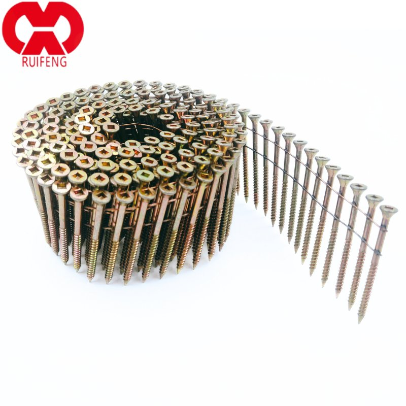 C1022A Zinc Plated Bugle Head Phillips/Square/Combo Recess Electro Galvanized Steel Nail Scrow Shank Wire Coil Screws Scrails (3600PCS/Box)