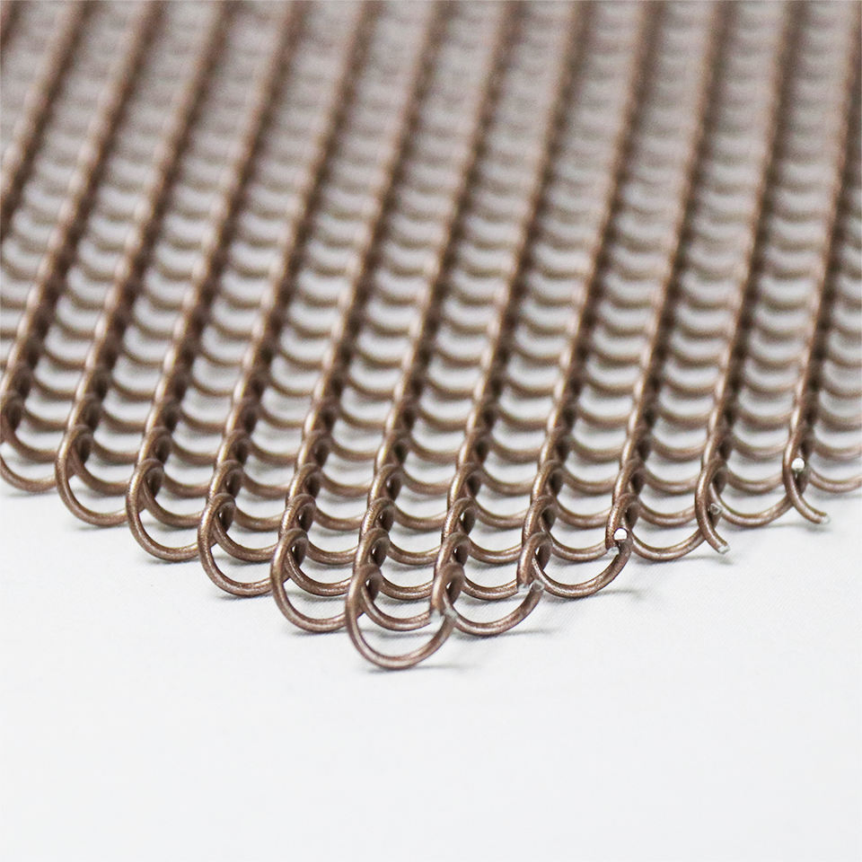 Decorative Space Divider Interior Gold Color Cooper and Brass Multi-Color Metal Chain Link Lightweight Metal Coil Drapery Aluminum Screen Curtain for Home