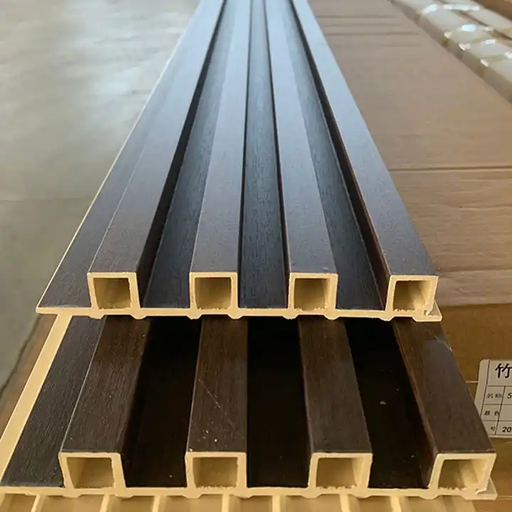 Wooden Cladding Interior Plastic Composite Fluted Covering Board Wainscoting Vinyl Timber Decorativo 3D WPC Wall Panel