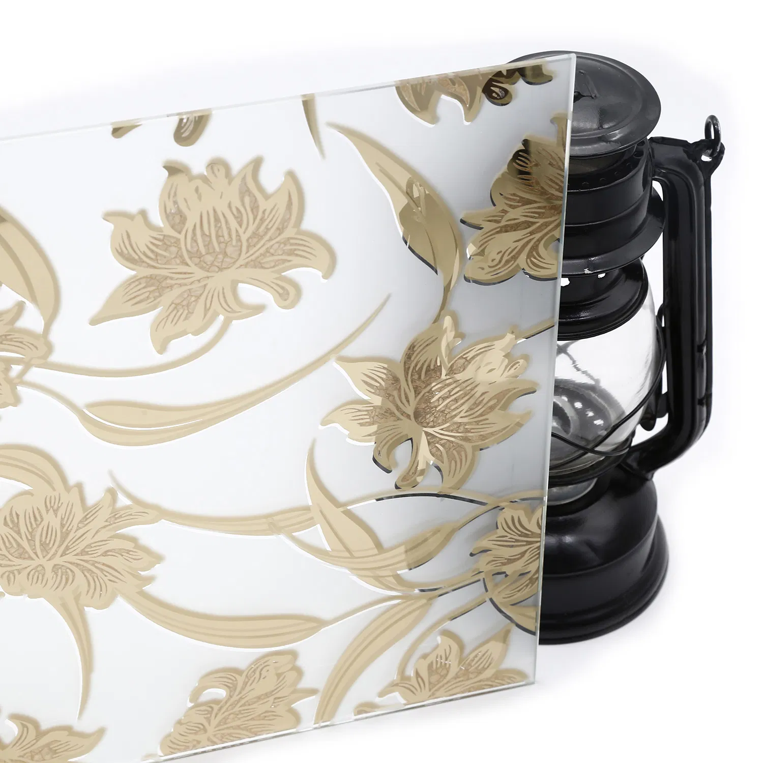 Top Clear Frosted Acid-Etched Glass Patterned Glass