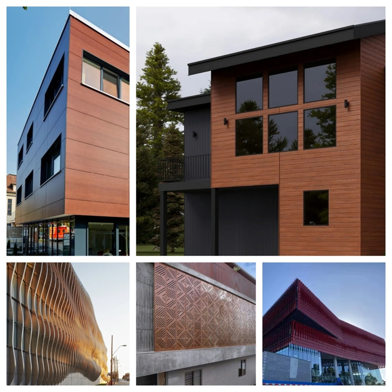 Easy Install Aluminum Soffit Cladding Panel Wood Grain Siding Facade Panels for Australia Project