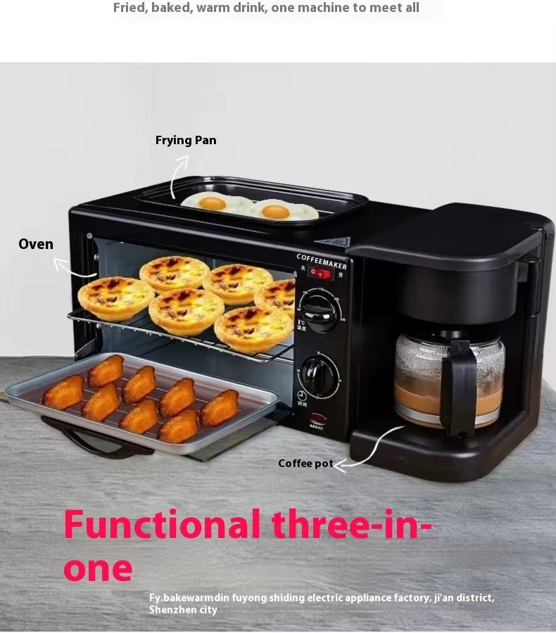 Modern 110V/220V Multifunctional Household Breakfast Machine Toaster Oven Coffee Maker Breakfast