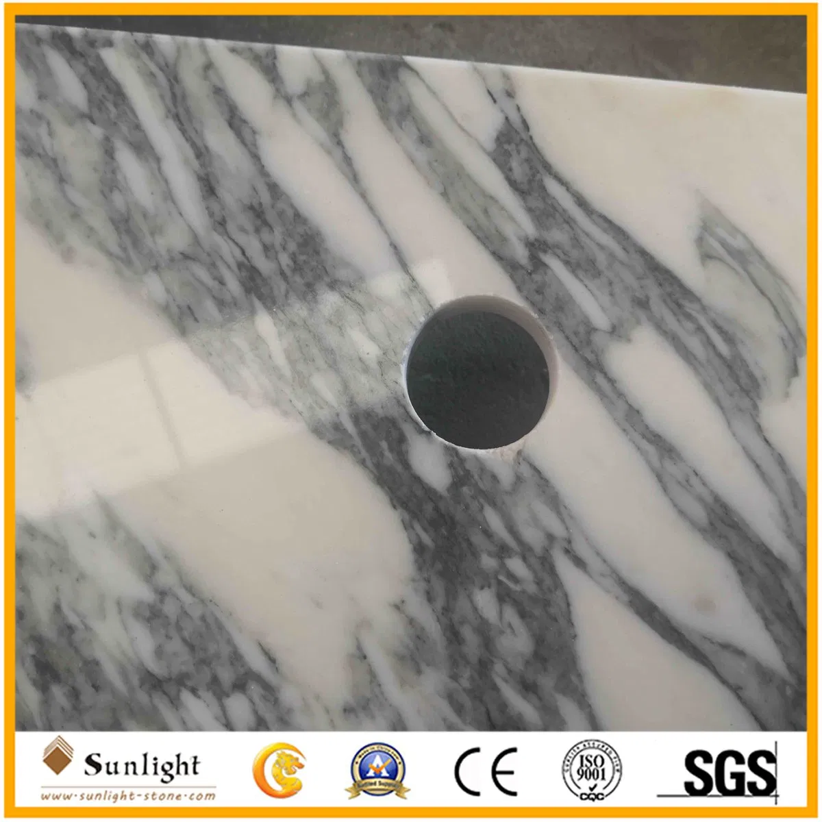 Popular Natural Italy White Arabescato Cervaiole Marble Kitchen Dining Room Countertops
