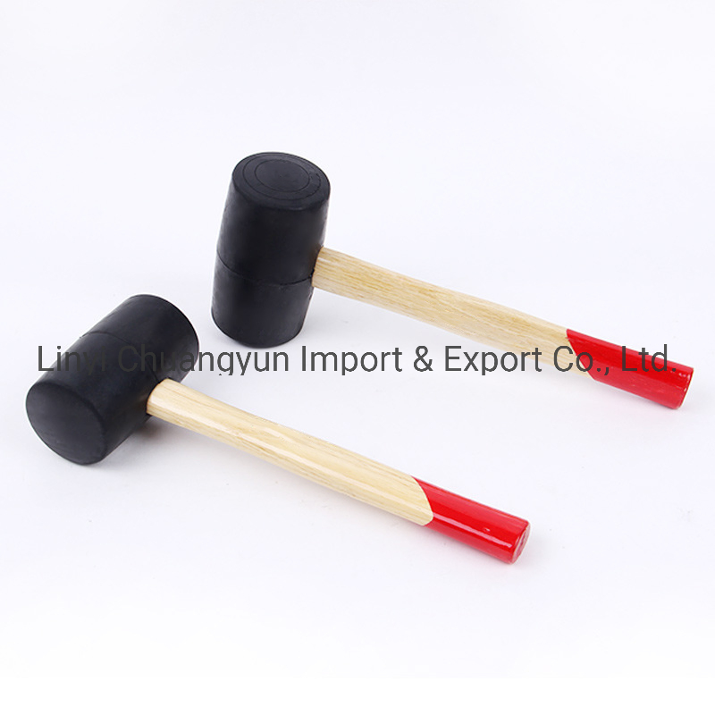 Резиновая киянка с деревянной ручкой