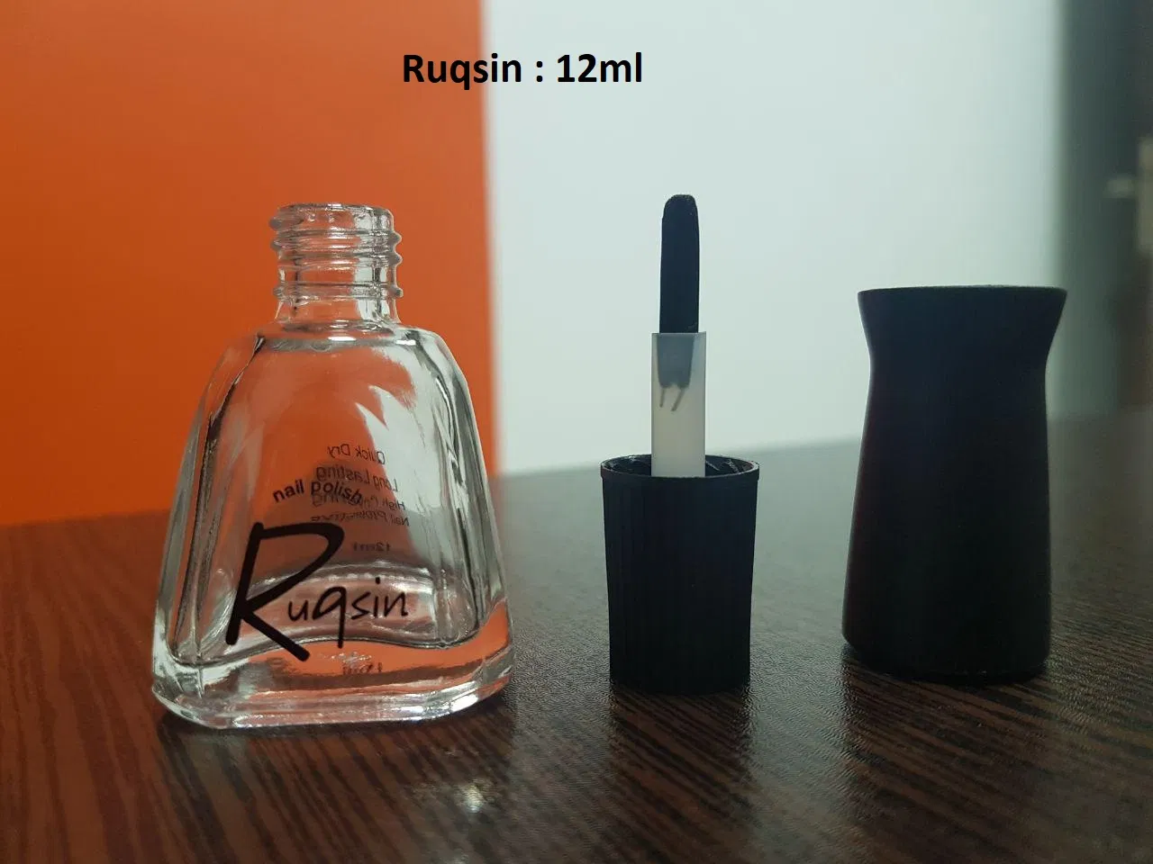 Empty Clear Nail Oil Bottle with Caps and Brushes
