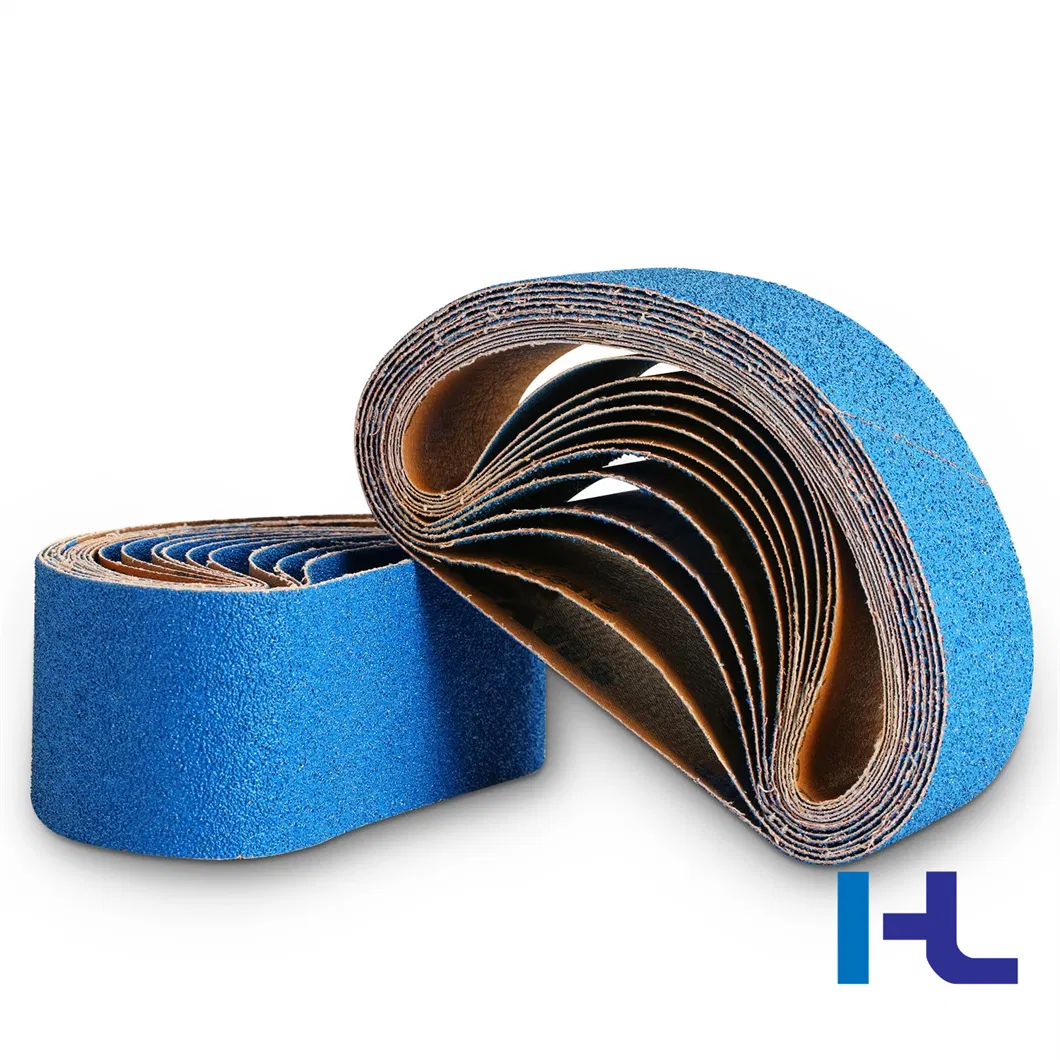 Zirconia Oxide Abrasive Endless Sanding Belts for Polishing Wood Stainless Steel Metal Surface Grinding and Rust Removing