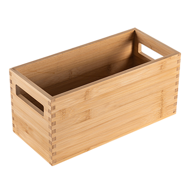 Bamboo Storage Bins Set Storage Baskets Sundry Closet Cabinet Shelf Box Crates Kitchen Food Container
