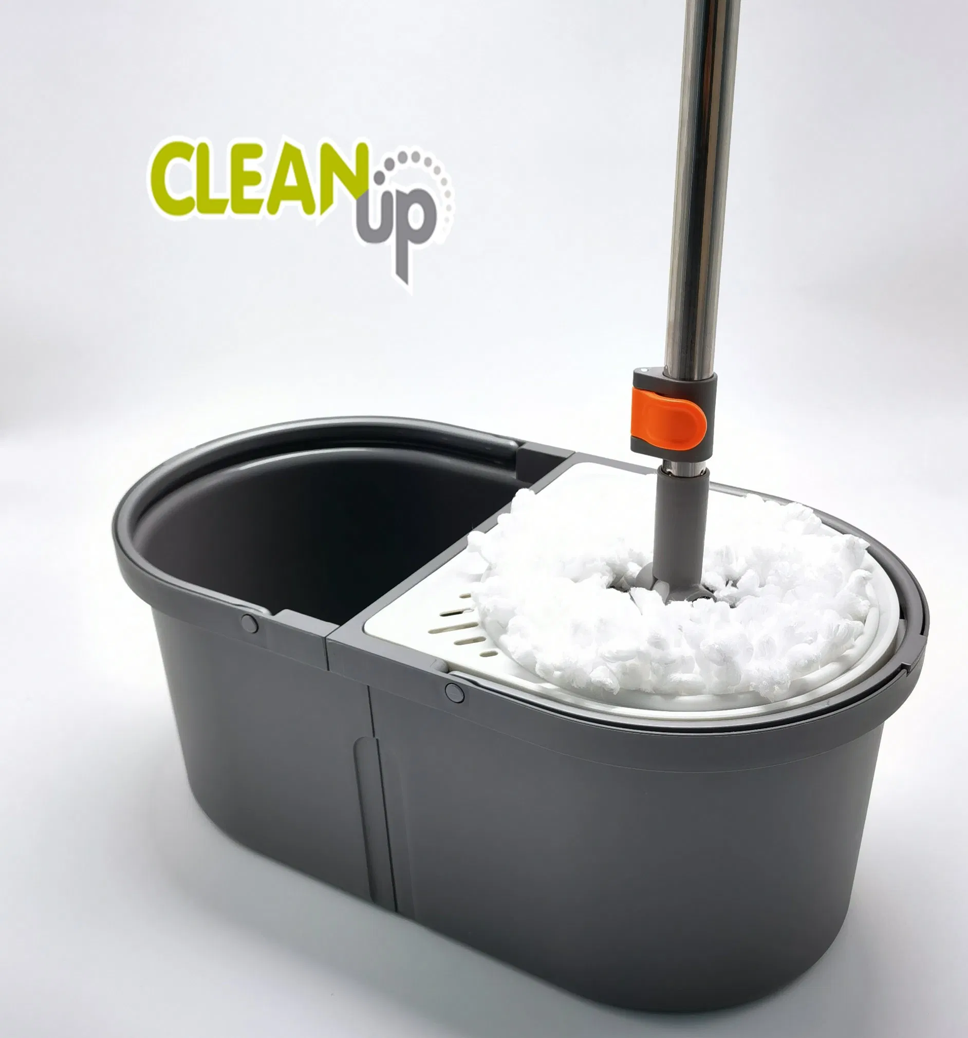 Flexible New Design 2 in 1 Detachable Bucket Space-Saving Magic Mop Tornado Mop Smart Spin Mop and Bucket with Wringer Set