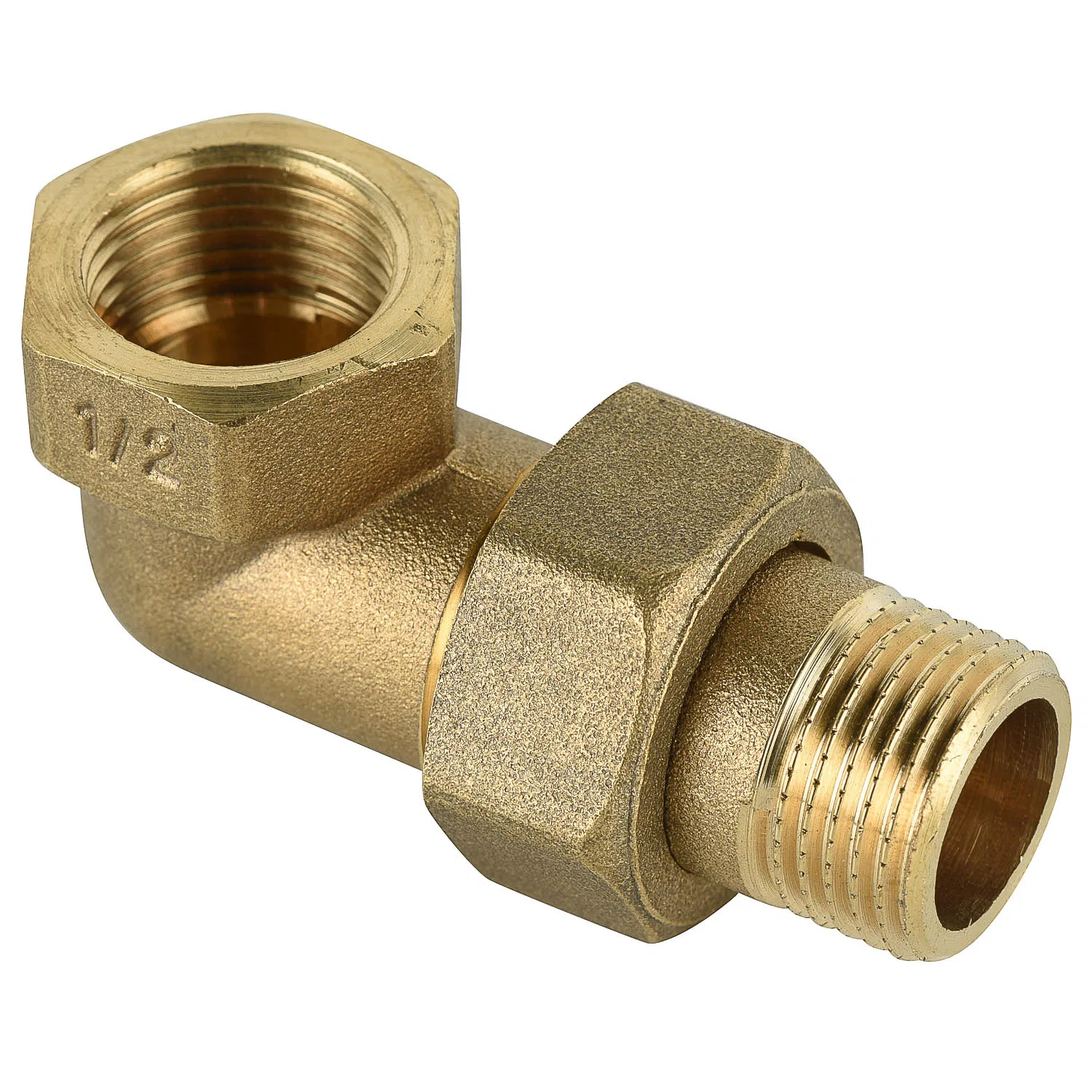 Hydraulic Brass Pneumatic Threaded Machine Fitting Angle Union O-Ring Sealed