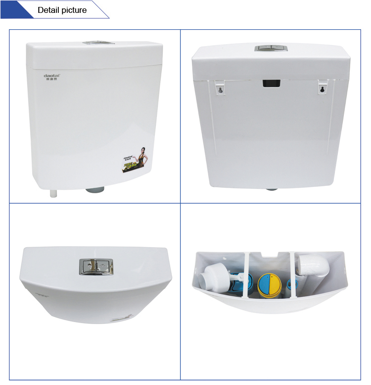 Toilet Tank with Dual Push Button