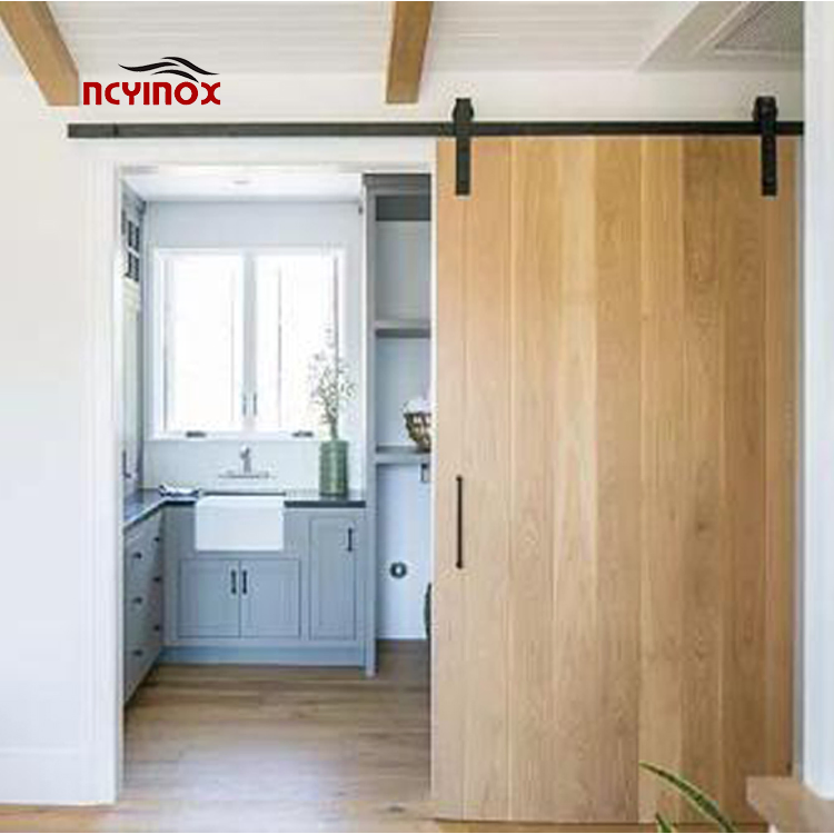 Ceiling Mounted Metal Sliding Barn Door Hardware Fittings Wrought Iron Sliding System Accessories for Doors