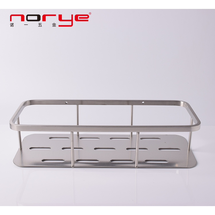 Стальная полка для душа с корзиной