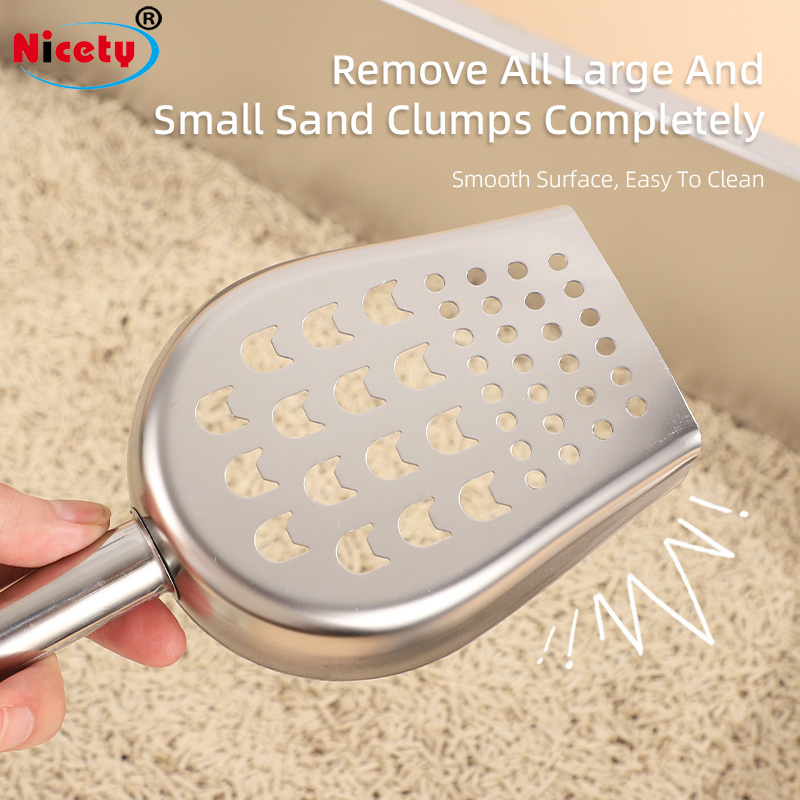 Stainless Steel New Style Durable Cat Litter Scoop Pet Poop Scooping Tools Cat Sand Shovel