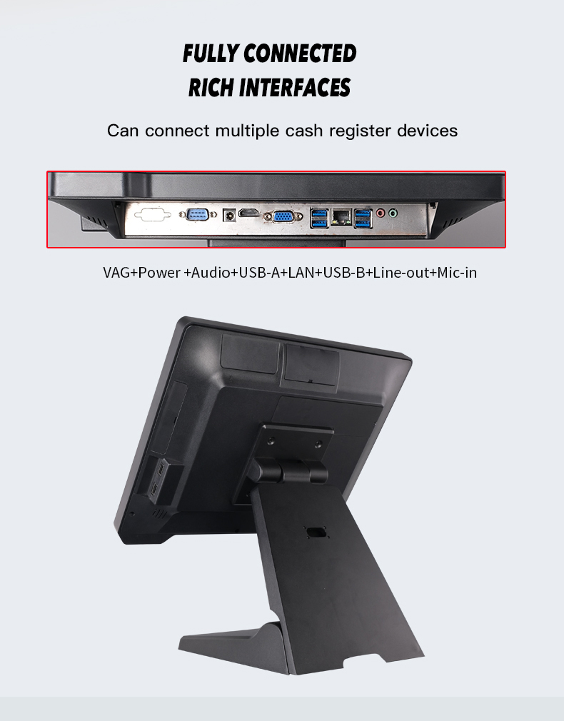 OEM ODM 15.6 Inch Touch Screen POS Android /Windows System 4+128GB POS All in One POS Cash Register System for Shopping Mall