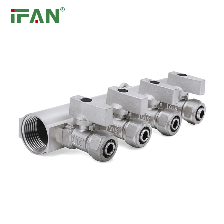 Ifan Factory Original Pex Brass Manifold Pex Pipe Manifold 3/4"-1" Brass Manifold