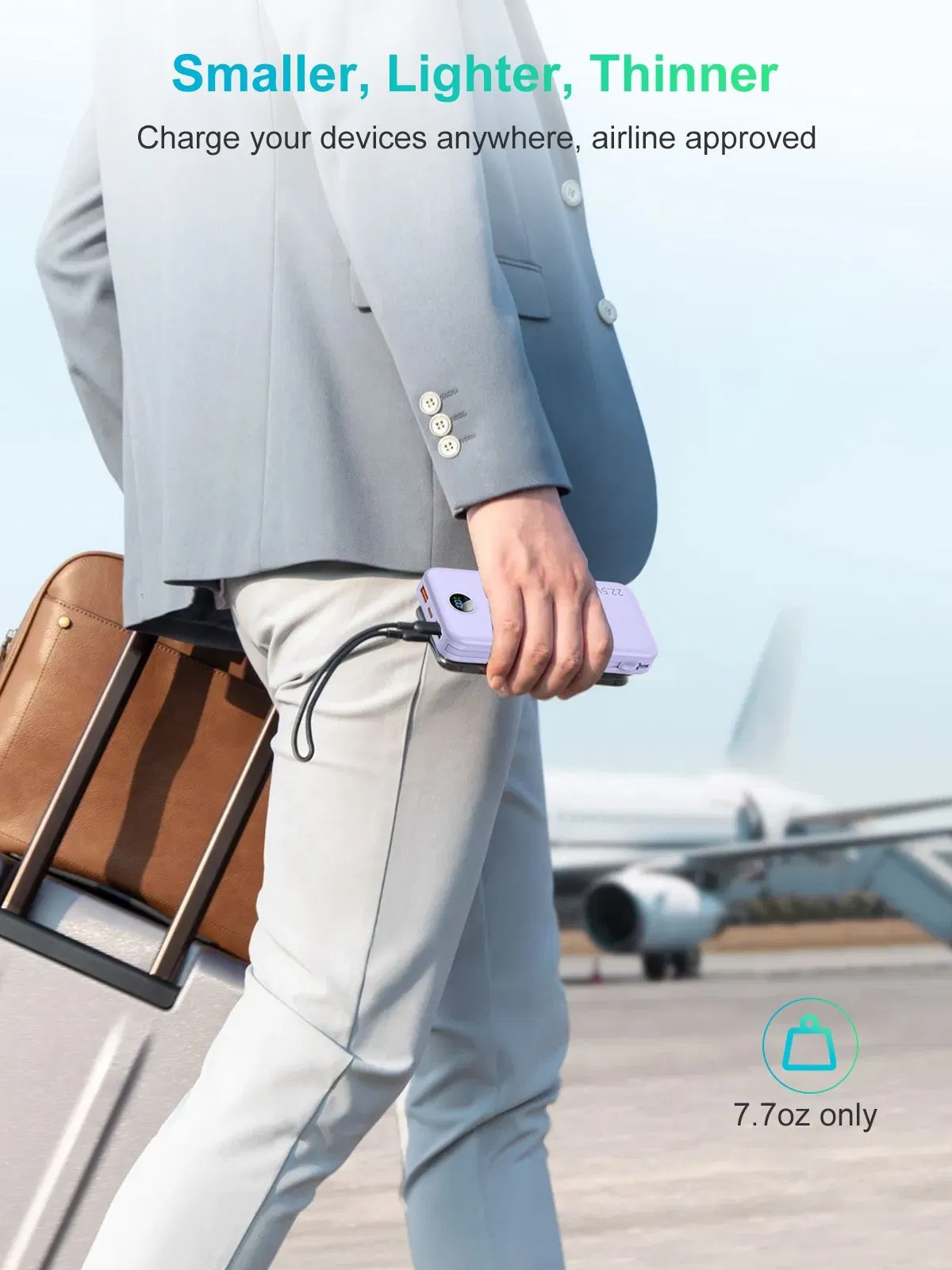 Портативный Power Bank 22.5W с розеткой и дисплеем