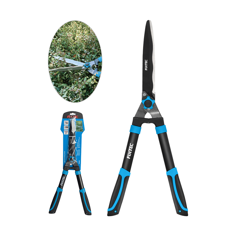 Fixtec High Quality 710-910mm Ratchet Hedge Shears 6mm Garden Grass Telescopic Hedge Shears