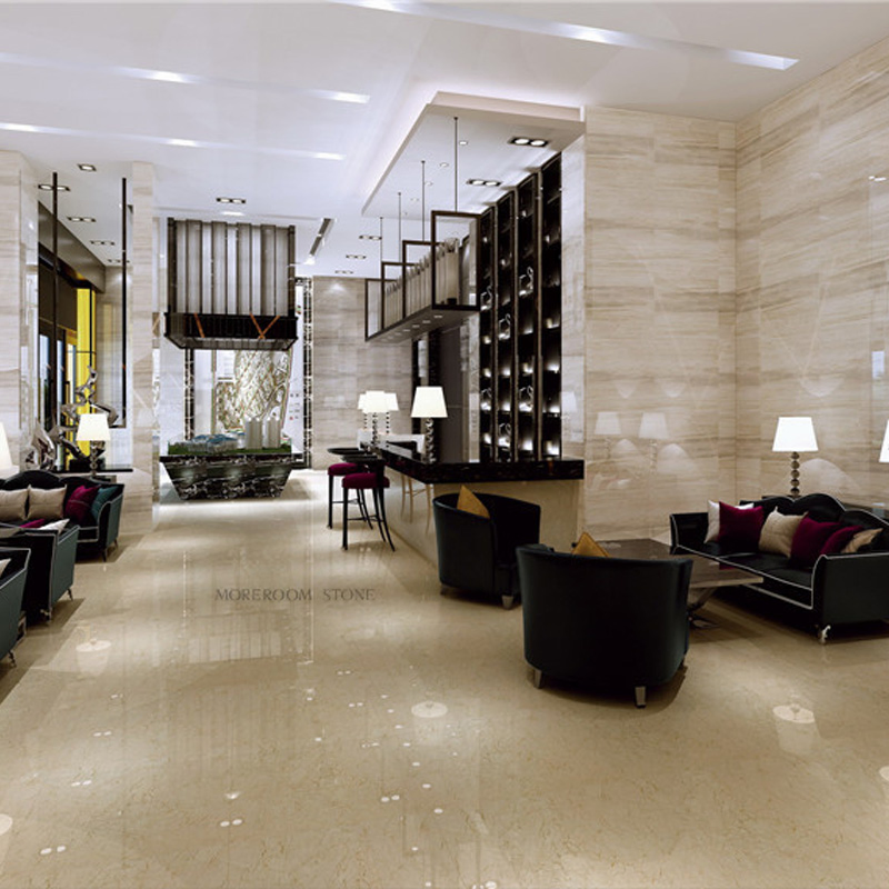 Straight Wood Grain Marble Look Porcelain Ceramic Floor and Wall Tile