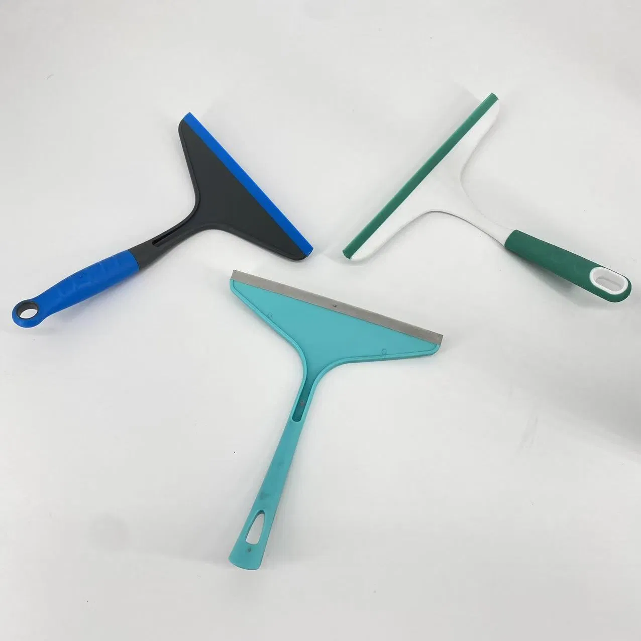Silicone Shower Squeegee for Glass Doors Car Windows Small Mini Size Streak Free Cleaner Bathroom Mirror Tile Scraper Compact with Hanging Hole