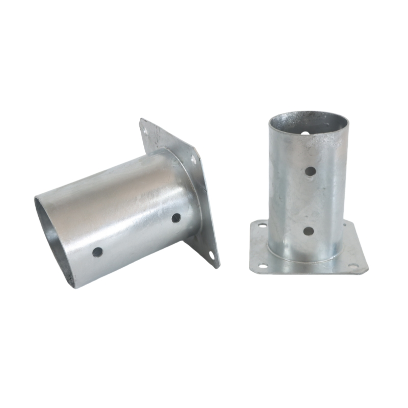 Galvanized Screw-on Post Base Sleeve for Secure Timber Installation