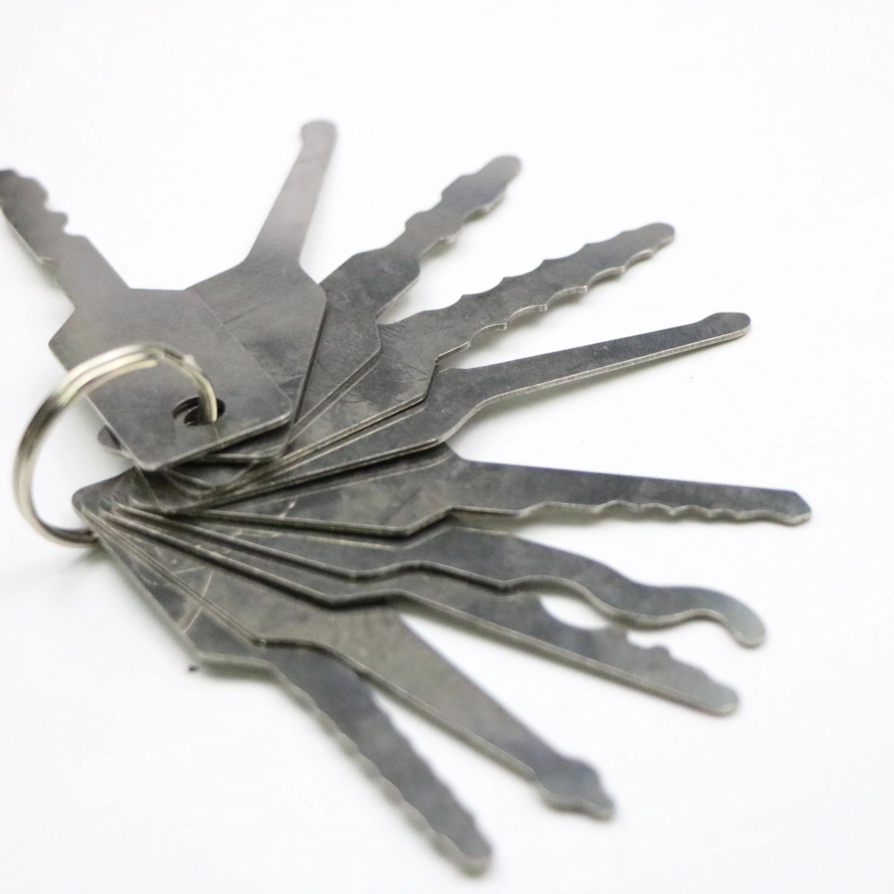 10 Pieces Locksmith Training Lockpicking Tools Transparent Padlock Extractor Locksmith Pick Set