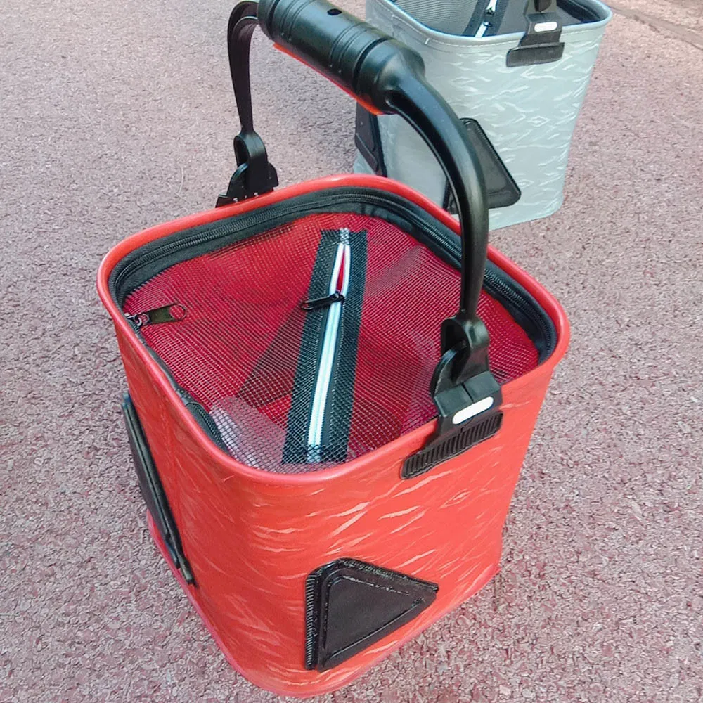 Storage Bag Fishing Accessories Foldable Fishing Bucket Box EVA Handle Storage Container Bl19176