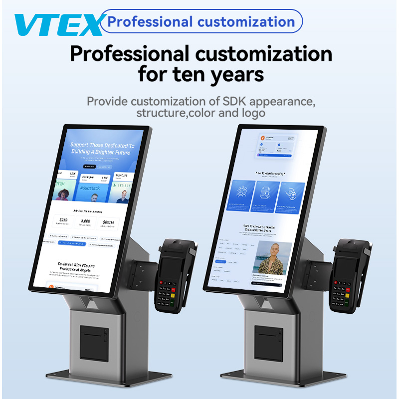 15.6 21.5 23.8 Inch Touch Screen Android NFC Card Reader Win Food Self Service Ordering Kiosk