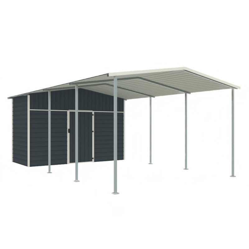 Weatherproof Galvanized Steel Roof Metal Carport Canopy Shelter