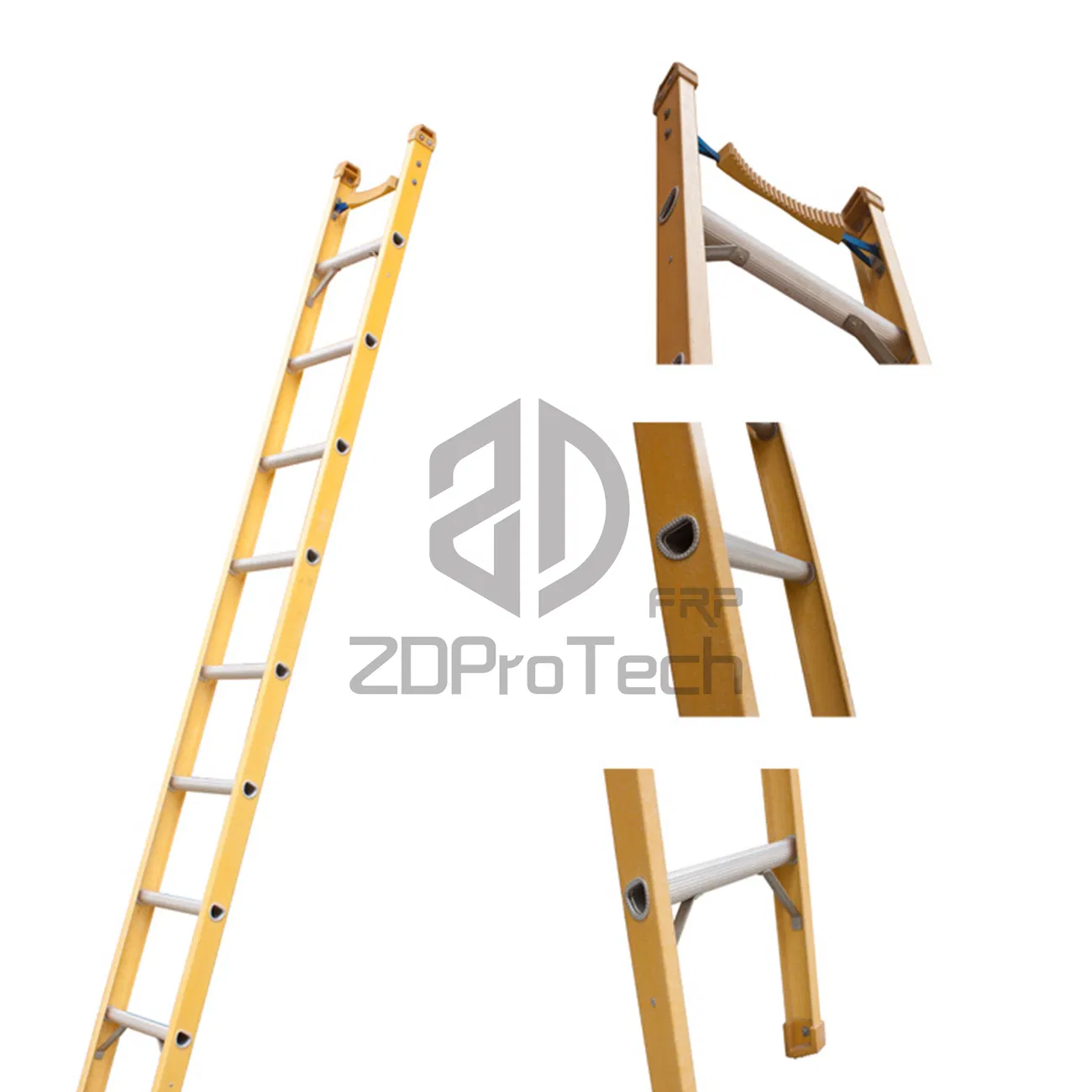 Super Quality Fiberglass Step Ladder with Aluminum Step/ Fiberglass Ladder.