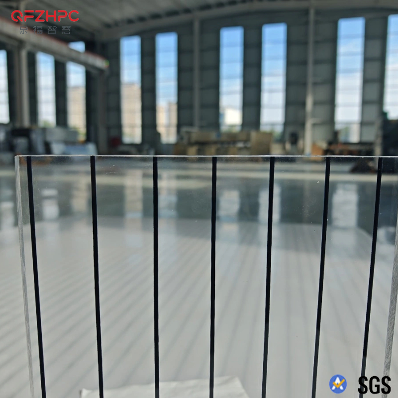Quanfu Quality PC Sheet Polycarbonate Ribbed/Striped Reinforced Solid Sheet for Sound Barrier