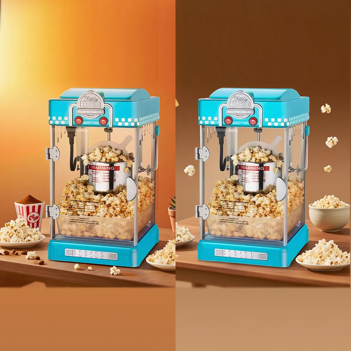 Commercial Blue Popcorn Machine for Parties