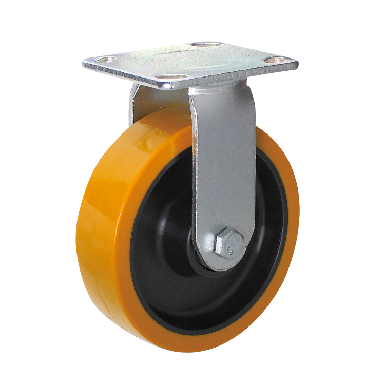 100mm PU Wheel Castor with Locking 280kgs High Load 4inch Brake Type Welding Heavy Duty Industrial Caster