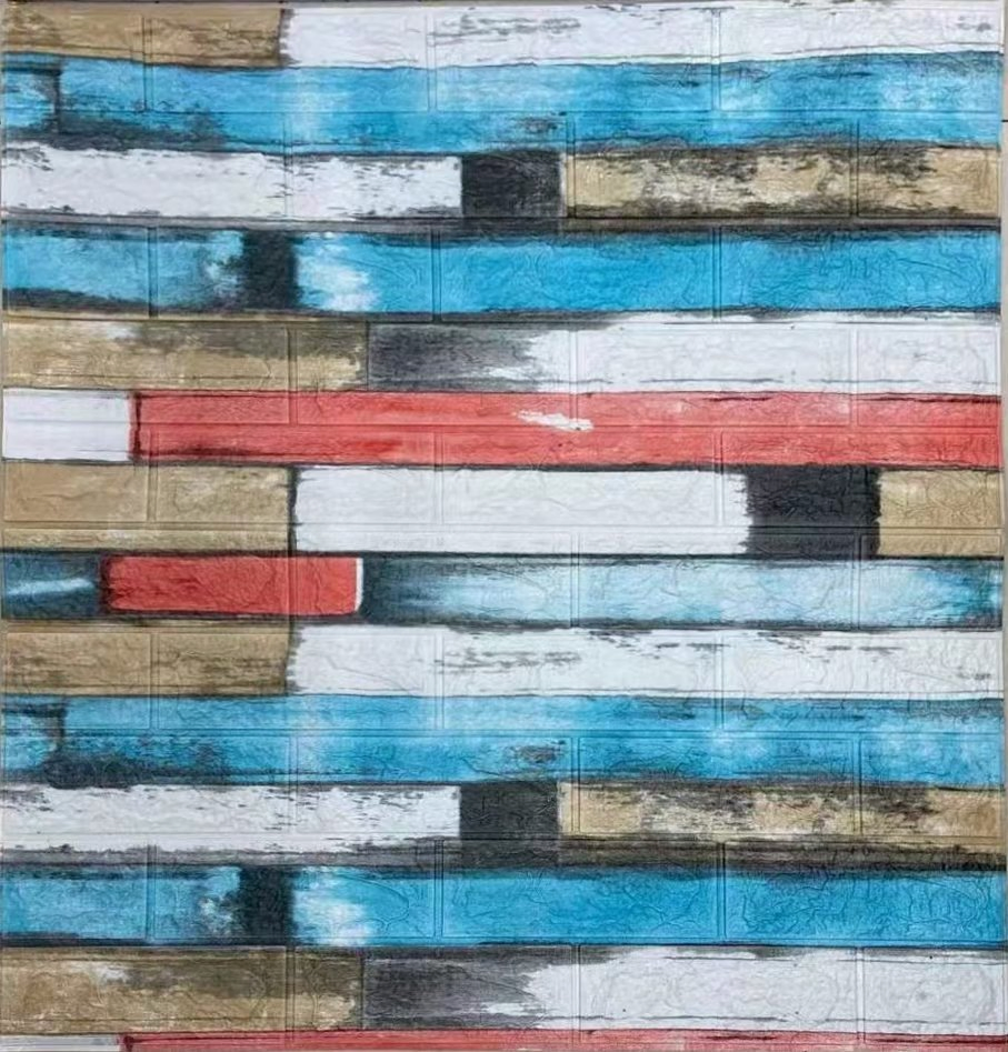 China Supplier 3D Wall Sticker Design Wall Paper Roll Brick Design