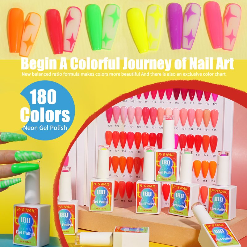 Custom Neon Gel Polish 180 Colors Thress Step Gel Nail Polish Mexico MSDS Nail Gel Polish Painting Supplies
