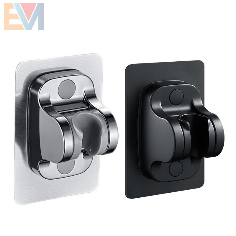 ABS Silver Shower Head Holdering Wall Mounting Strong Adhesive Bracket Adjustable Shower Hand Holder