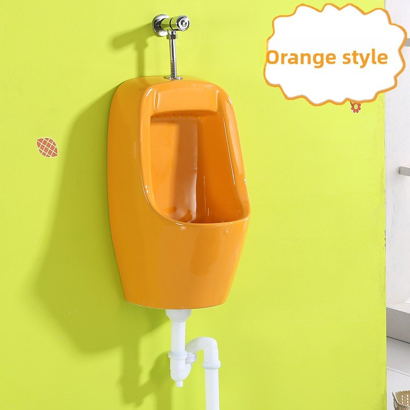 Ceramic Urinal for Kindergarten Children, Color Wall-Mounted Urinal
