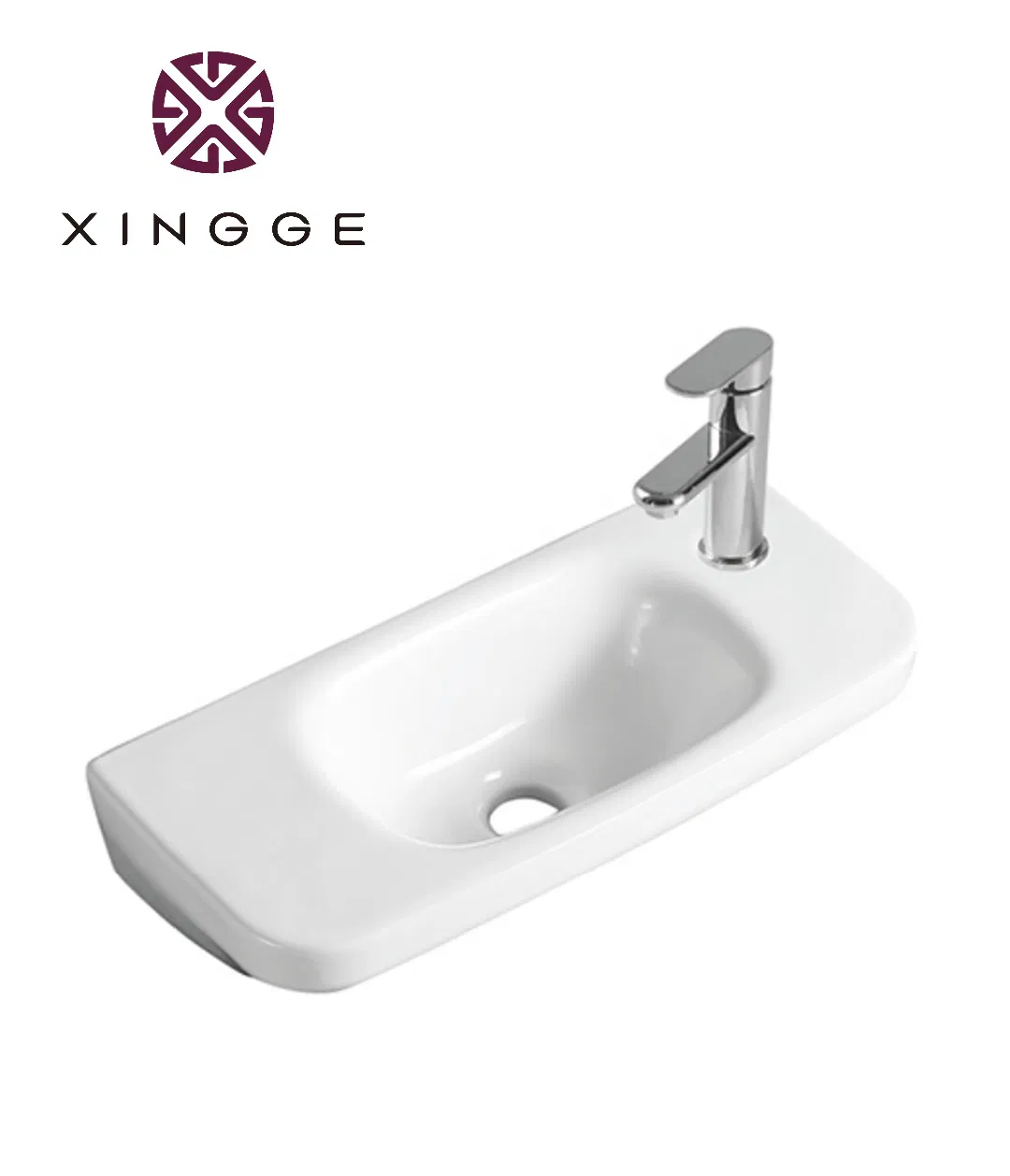 Sanitaryware Ceramic Wall-Hung Pedestal Basin Bathroom Hand Wash Basin